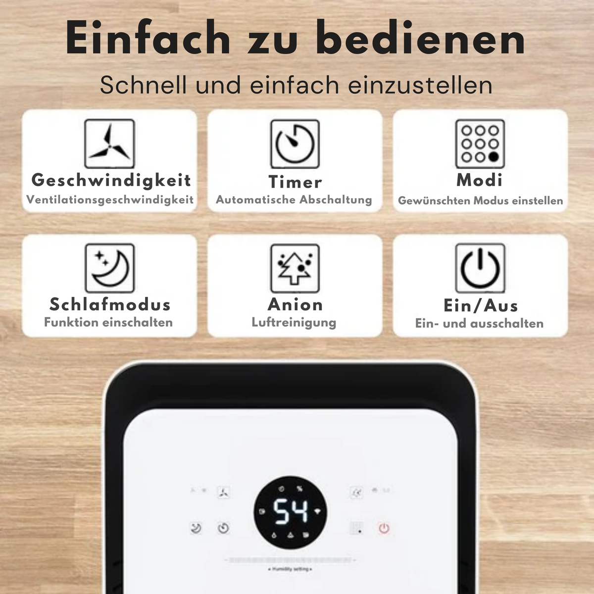 Auronic Luftentfeuchter und Luftreiniger - Pro Series - 16 l pro Tag - Waschtrockenfunktion - Schlafzimmer, Badezimmer und Wohnzimmer - Weiß