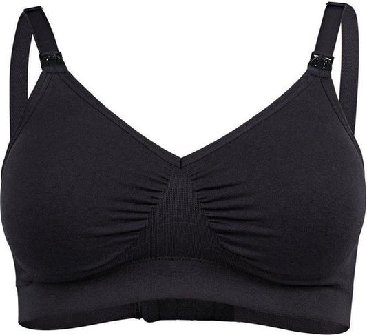 Medela Keep Cool Ultra BH – Nahtloser Still-BH – Schwangerschafts-BH mit 6 atmungsaktiven Zonen – Soft-Touch-Material – Bequem und stützend – Schwarz – Größe L