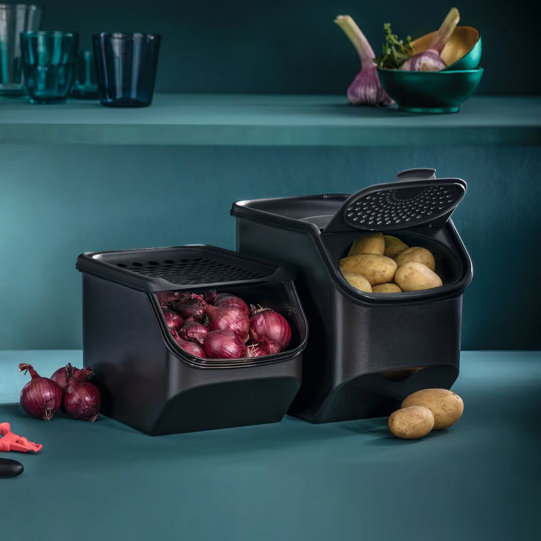 Tupperware PotatoSmart Kartoffelbehälter – Optimale Luftzirkulation – Hält Kartoffeln frisch – Stapelbares Design