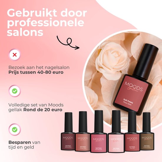 Moods Gellac 6-teiliges Set - Gel-Nagellack Starter Pack - Gel-Nagellack - 8ML - Soft Petals - Gellac - Nägel - Chic Colours