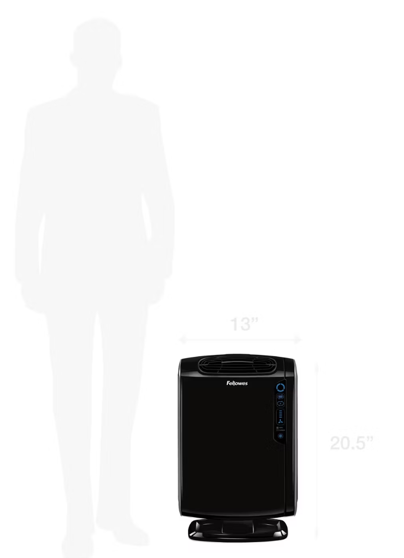 Fellowes AeraMax 190 Luftreiniger – Schwarz – Für 18–30 m² – 64 x 40 x 20,7 cm