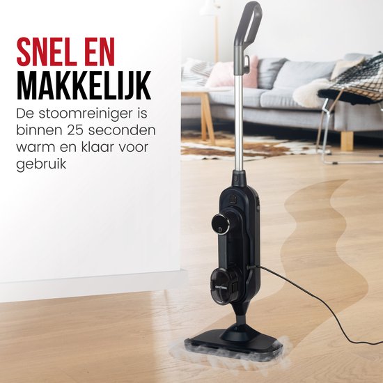 DistinQ Dampfreiniger für Kleidung, Sofa und Boden - Handdampfreiniger Teppichreiniger - Dampfer - 10 Aufsätze - 1300 Watt