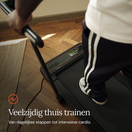 Moov Run Klappbares Laufband – Walking Pad – Zusammenklappbares Laufband – Laufband 1–14 km/h – inkl. Zubehör