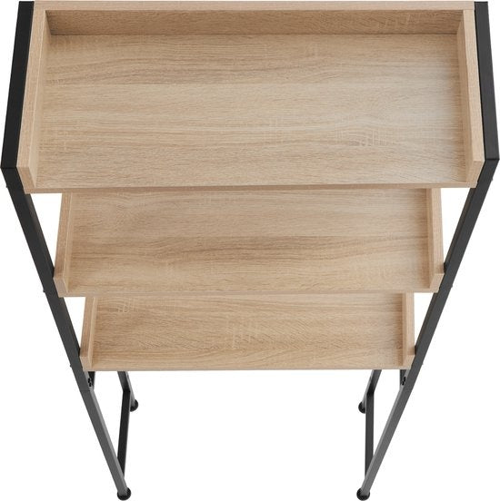 tectake Badregal Seattle 67 x 25 x 165,5 cm Industrielles helles Holz, Eiche Sonoma - 404864