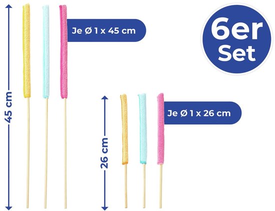 Maximex Mikrofaser-Fugenreiniger-Set, 6-teilig – 6 Stück – 1 x 45 x 1 cm