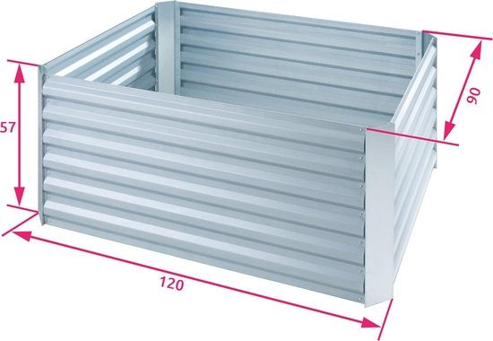 tectake - Hohe Pflanzgefäße Salvia verzinkt - 403446