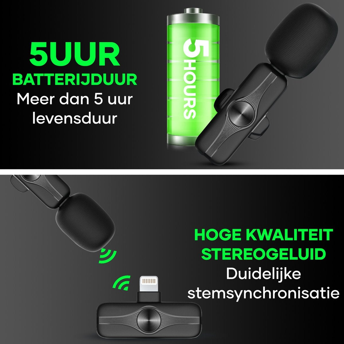 MATTIÂ® - Drahtloses Mikrofon - Mikrofon iPhone - Bluetooth-Mikrofon - Krawattennadel - Lightning