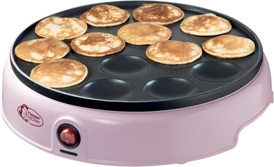 Bestron Poffertjes-Pfanne - APFM700SDP - 800W - Poffertjes-Maschine - Elektrisch - Rosa - 5 Jahre Garantie