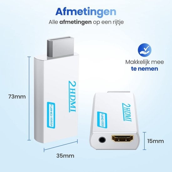 GarpexÂ¬Ã† Wii Connection to HDMI adapter - Exklusiv geeignet für Nintendo Wii + Inklusive 1,5m HDMI Kabel - Full HD 1080p - Audio-Video-Konverter geeignet für Wii