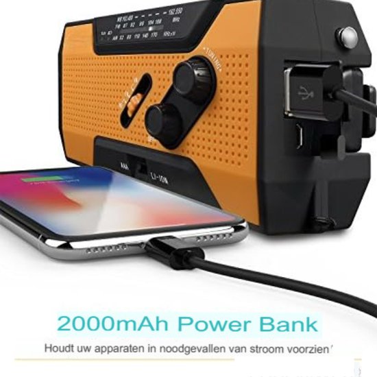 Batteriebetriebenes Radio für Katastrophen - Radio rückspulbar - Notfallradio - Solar-Rückspulbares Notfallradio