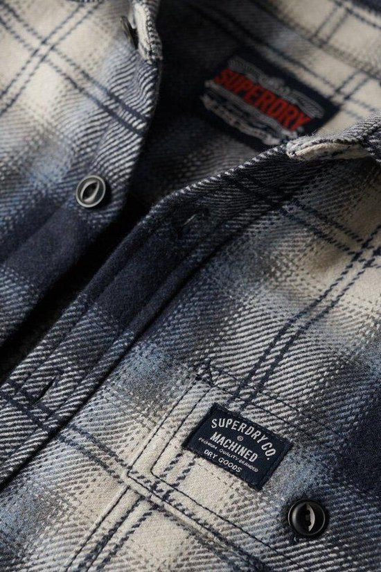 Superdry – Miller Jacke, Wolle, Blau – Herren – Größe XL – Modern-Fit