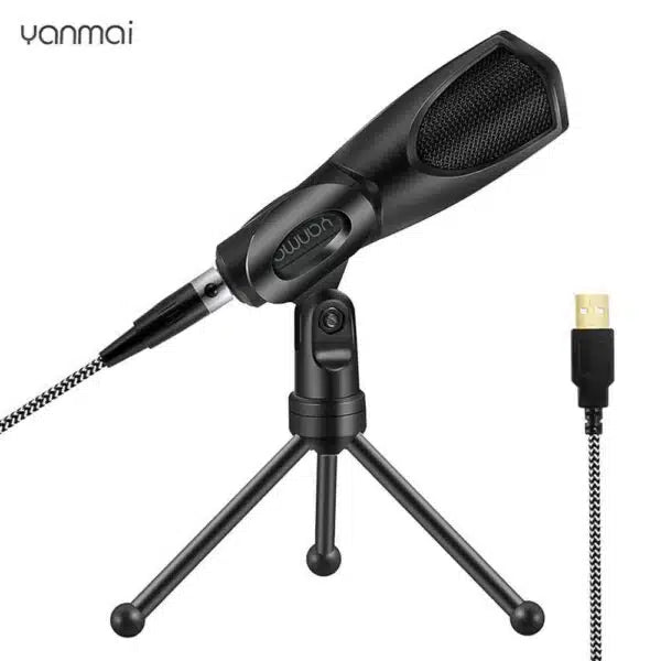 Yanmai Gaming-Mikrofon - verkabelt - 50hz - 4.8x2.8x15.4cm - Schwarz