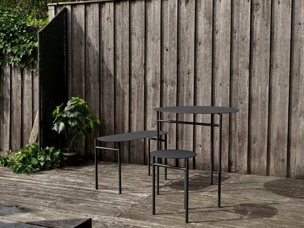 Zone Denmark Disc Beistelltisch – zusammenklappbar – schwarz – Ø 70 x 72 cm