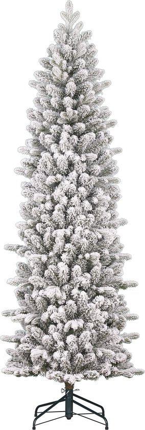 Black Box Trees Harma Schmaler Künstlicher Weihnachtsbaum - H215 x Ø66 cm - Grün gefrostet