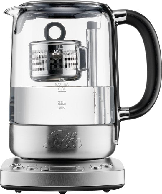 Solis Tea Kettle Automatic 5518 – Wasserkocher mit Temperaturregelung – Teekocher – Silber