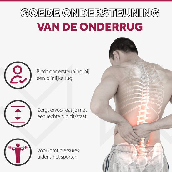 Northwall® Rückenbandage für den unteren Rücken - Rückenkorrektur für sofortige Schmerzlinderung, Rückenunterstützung und Komfort - Haltungskorrektur - Rückenbandage Schwarz XL (Taille: 100 - 120 cm)