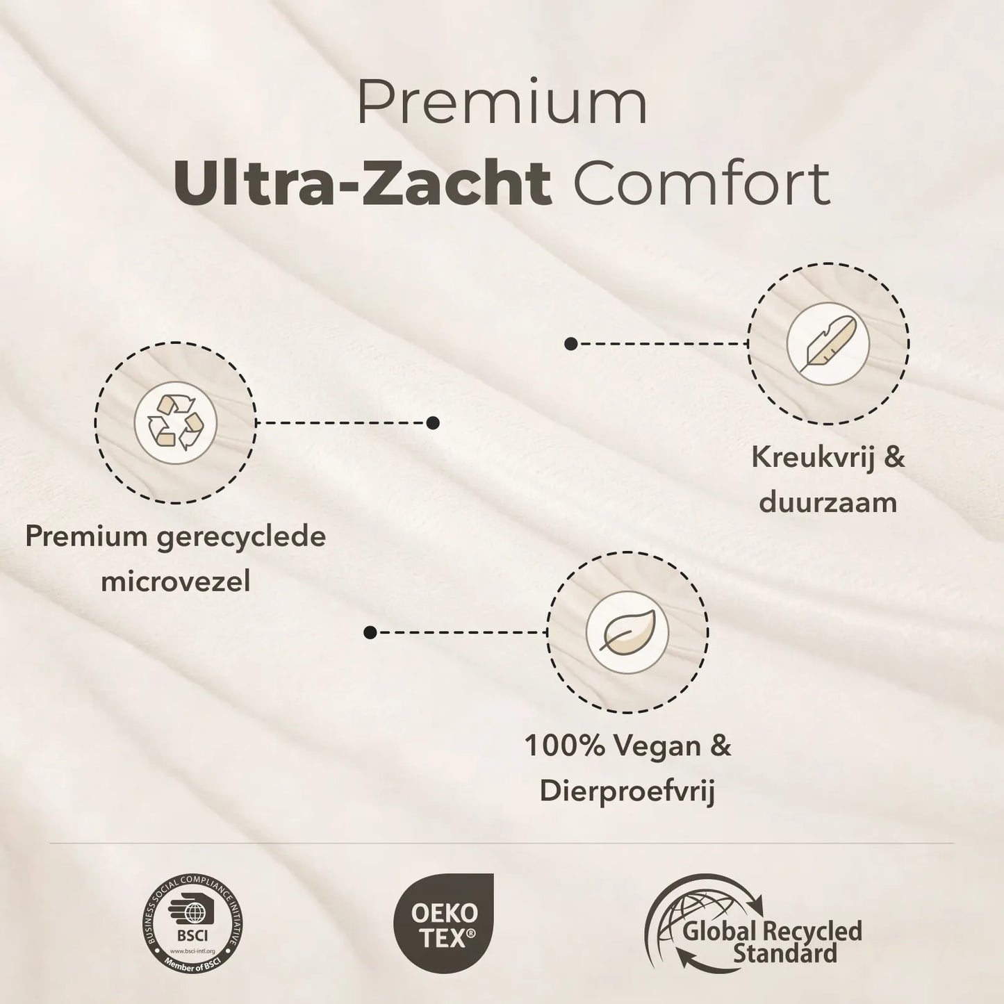 Sjumo Splittopper Spannbetttuch Seidenglatt 200 x 210/220 cm - Naturdüne