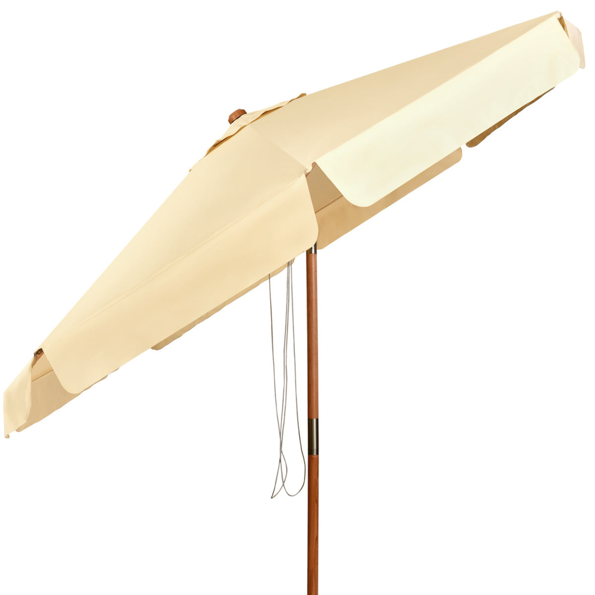 Coast garten sonnenschirm - neigbar - wasserdicht - mit uv schutz - holz - 3m - beige