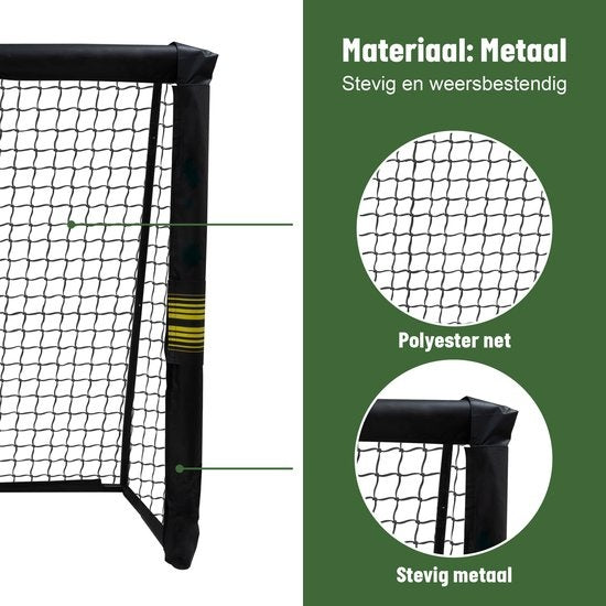 Umbro - Fußballtor für Kinder und Erwachsene - 300 x 200 x 120 cm - schneller Aufbau - Metall - Schwarz/Gelb