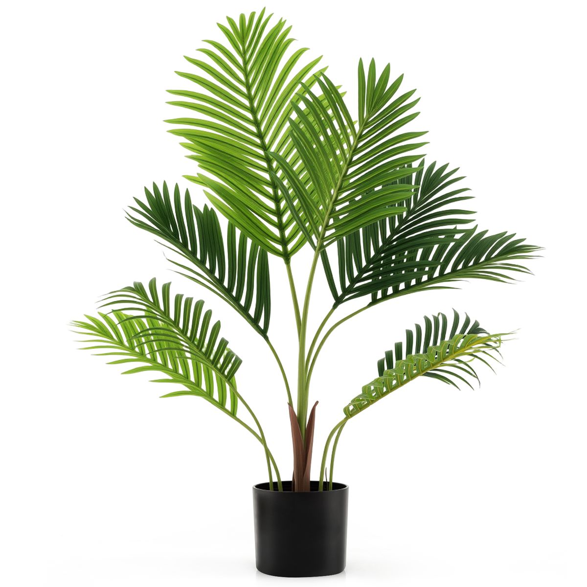 Coast Set aus künstlichen Areca-Palmen – 2 Stück – naturgetreu – pflegefrei – grün – 90 cm