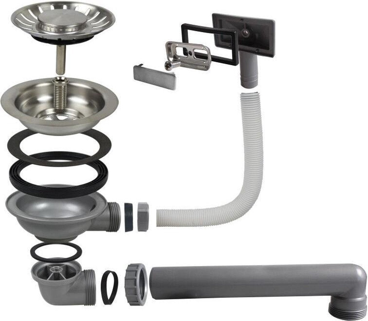 Mizzo Linea Doppelspüle 40-40X40CM - Küchenspüle - Unterputz / Flush-mount / Einbau - Edelstahlspüle