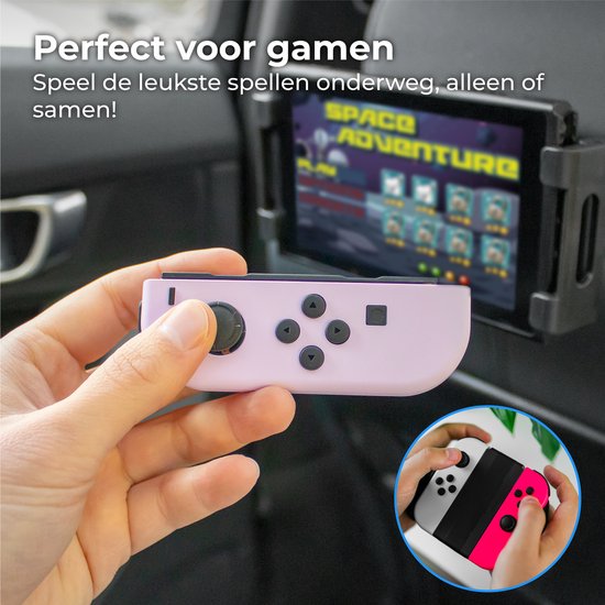 Nuvance - Tablet-Halterung Auto - Neigen & Drehen - Tablet-Halterung - Kopfstützenhalterung - Geeignet für Nintendo Switch & Phone
