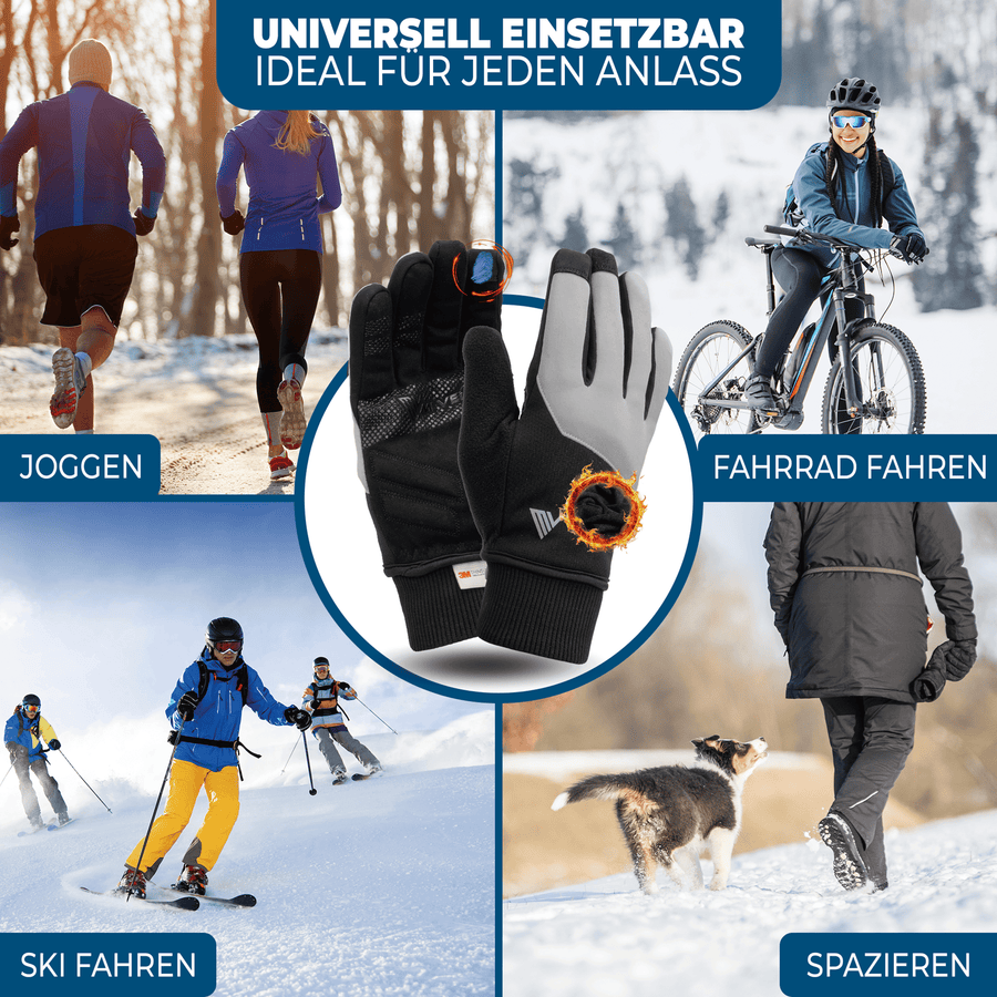 MIVELO THERMO-FIT Winterhandschuhe - Thermofleece & 3M Thinsulate - Unisex - Größe S