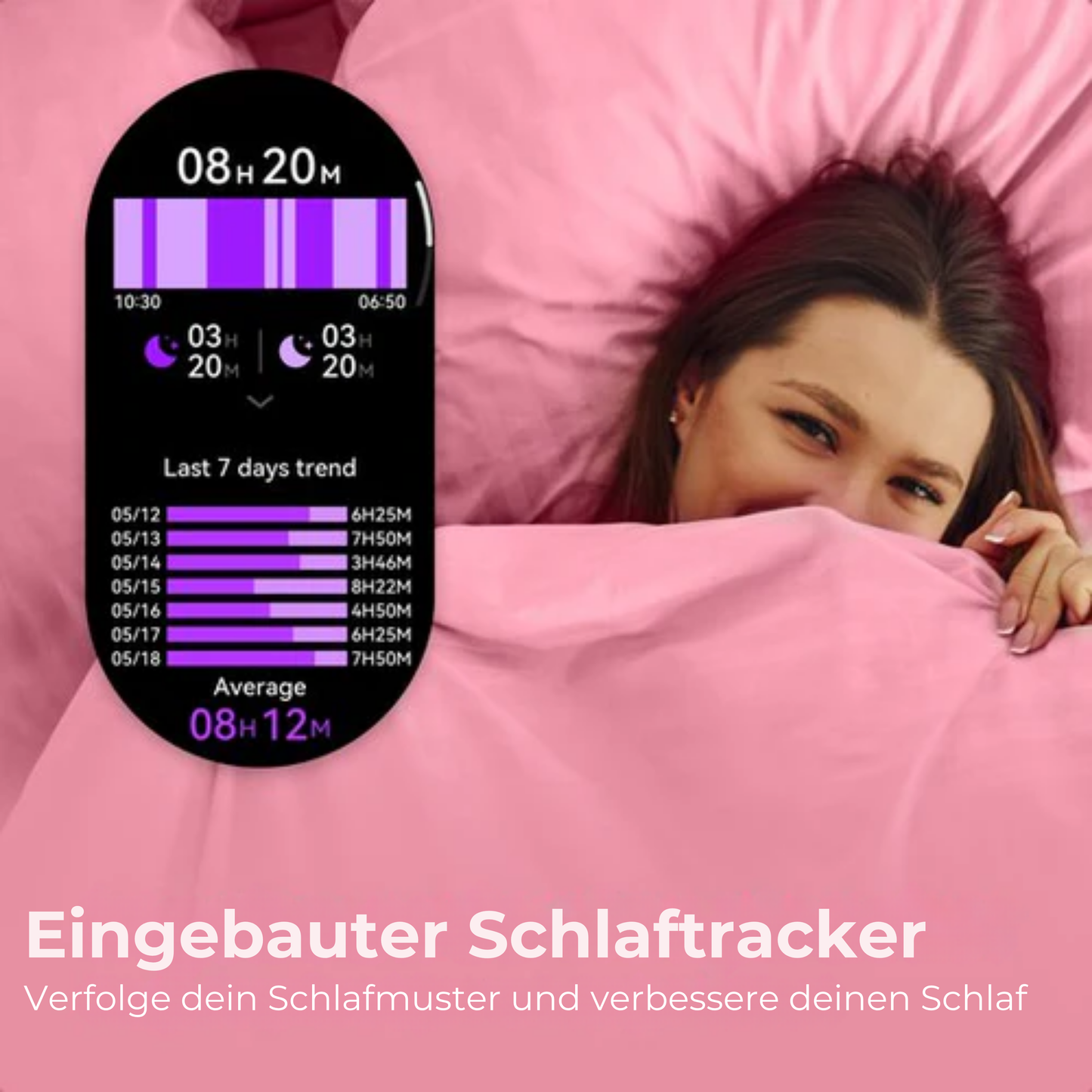 Maoo Ventura AMOLED Smartwatch - Damen - Edelstahl und 3x Silikonband - Schrittzähler - Herzfrequenzmesser - Schlafüberwachung - Multisport - Für Android und iOS - Schwarz