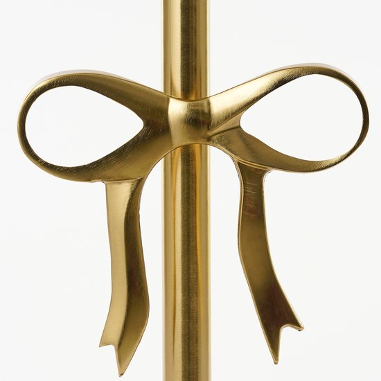Beistelltisch – H 57 x Ø 25 cm – Recyceltes Aluminium – Gold