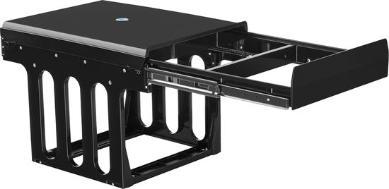 tectake Abfallsammler - Einbauabfallbehälter - Mehrfache Abfalltrennung - Effiziente Aufräumlösung für Küche und Büro - Dreifachbehälter mit Teleskopschienen - 2x 8L + 1x 15L