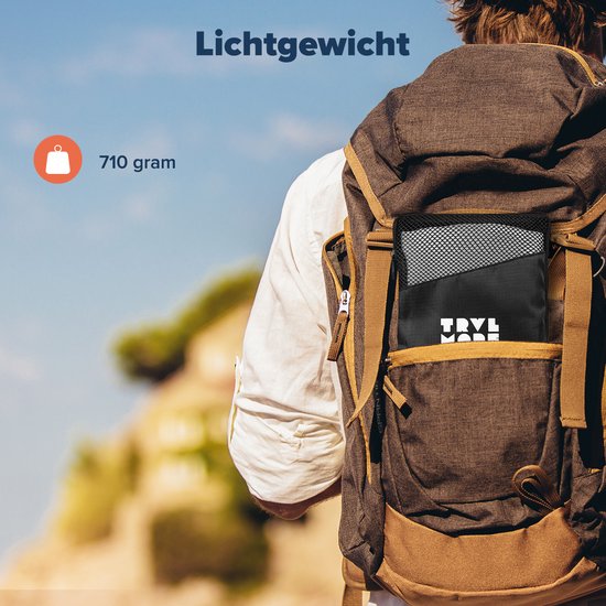 TRVLMORE Mikrofaser-Reisehandtuch-Set - 2 Stück - Groß (75 x 150 cm) & Extra groß (90 x 180 cm) - Mikrofaser - Grau