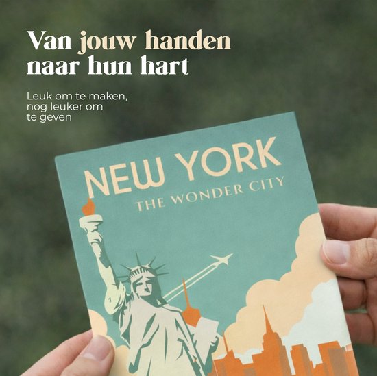 Rubye® Mini Malerei auf Nummer - New York - Inklusive Farbe und Pinsel - Erwachsene & Kinder - 15x20cm