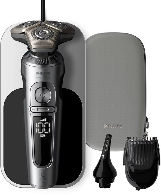 Philips Shaver S9000 Prestige SP9871/22 Elektrorasierer mit SkinIQ, Nass- und Trockenrasur