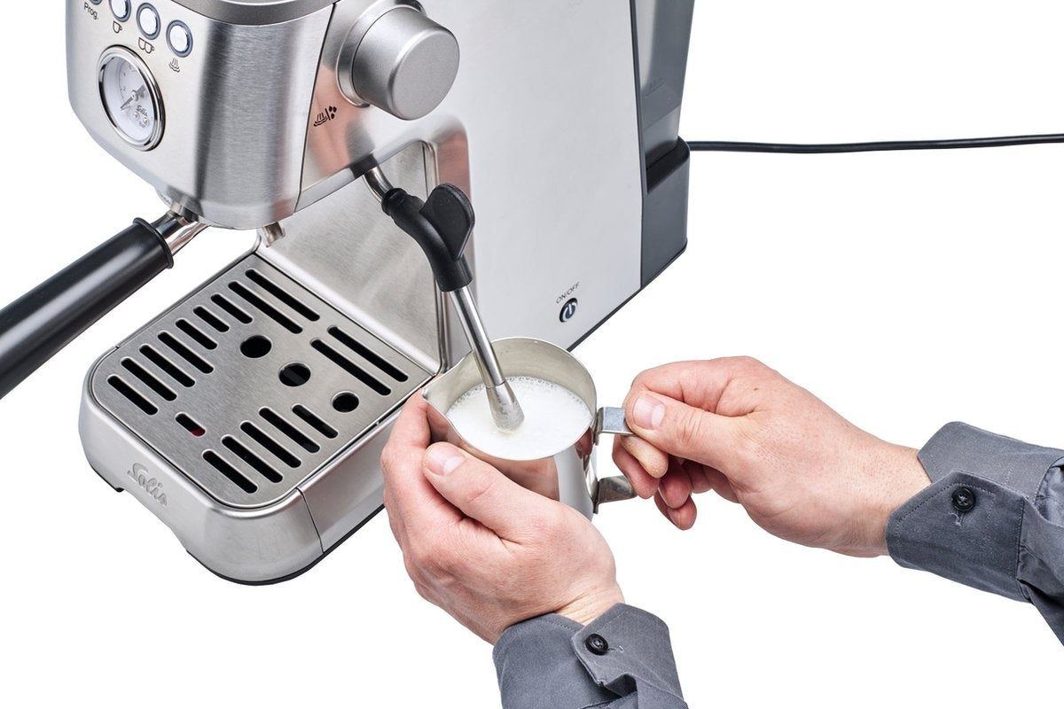 Solis - Barista Perfetta Plus 1170 V2 - 1700W Kolben Espressomaschine - Espresso & Cappuccino - Silber