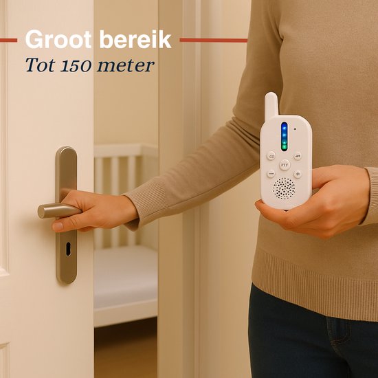 Grundig DECT-Audio-Babyphone – Babyphone mit einer Reichweite von 150 m – Eltern- und Babygerät – mit LED-Geräuschanzeige und Gegensprechfunktion – Zubehör für das Kinderzimmer – Weiß