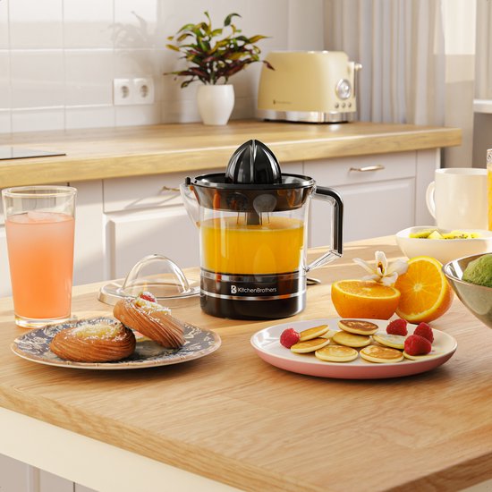 KitchenBrothers Zitruspresse - Kompakt - Manuell - 0.7L - Schwarz