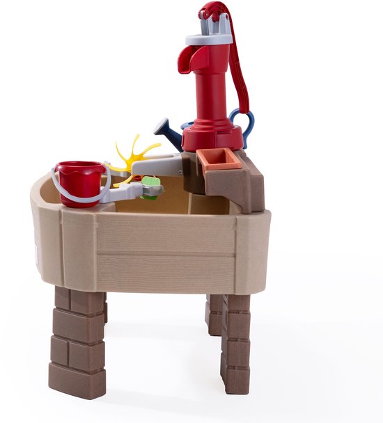 Step2 Pump & Splash Discovery Wassertisch – Mit Wasserpumpe und 8 Zubehörteilen – Wasserspieltisch für Kleinkinder – Spielzeug für draußen ab 2 Jahren – Aktivitätstisch mit Wasser für den Garten / den Außenbereich