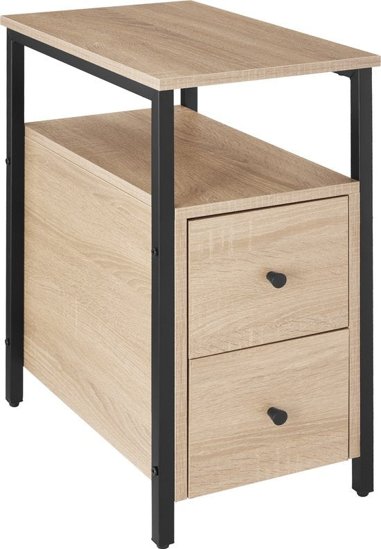 tectake - Nachttisch Beistelltisch Tullamore - 49,5x30x61,5cm - industrial - hellbraun - 404729