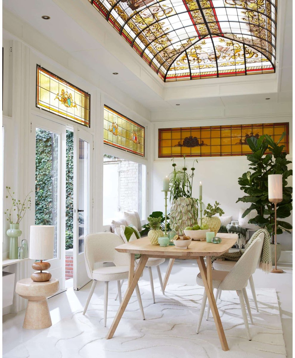 Licht & Wohnen Tischleuchte Danialo - Natur - Ø22cm - Modern