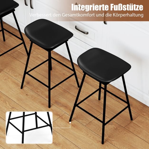 Coast Drehbare Barhocker – 2er-Set – 43 x 45 x 71,5 cm – Braun und Schwarz