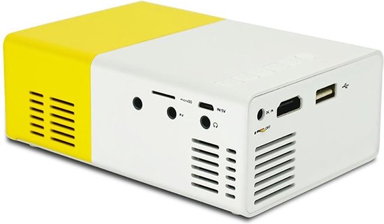 Mini-Beamer - 320 x 240 - USB - HDMI - Weiß - Gelb - 50 Lumen YG-300