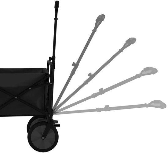 Wagen / Bollerwagen / Transportwagen - faltbar - Max. 100kg - Schwarz