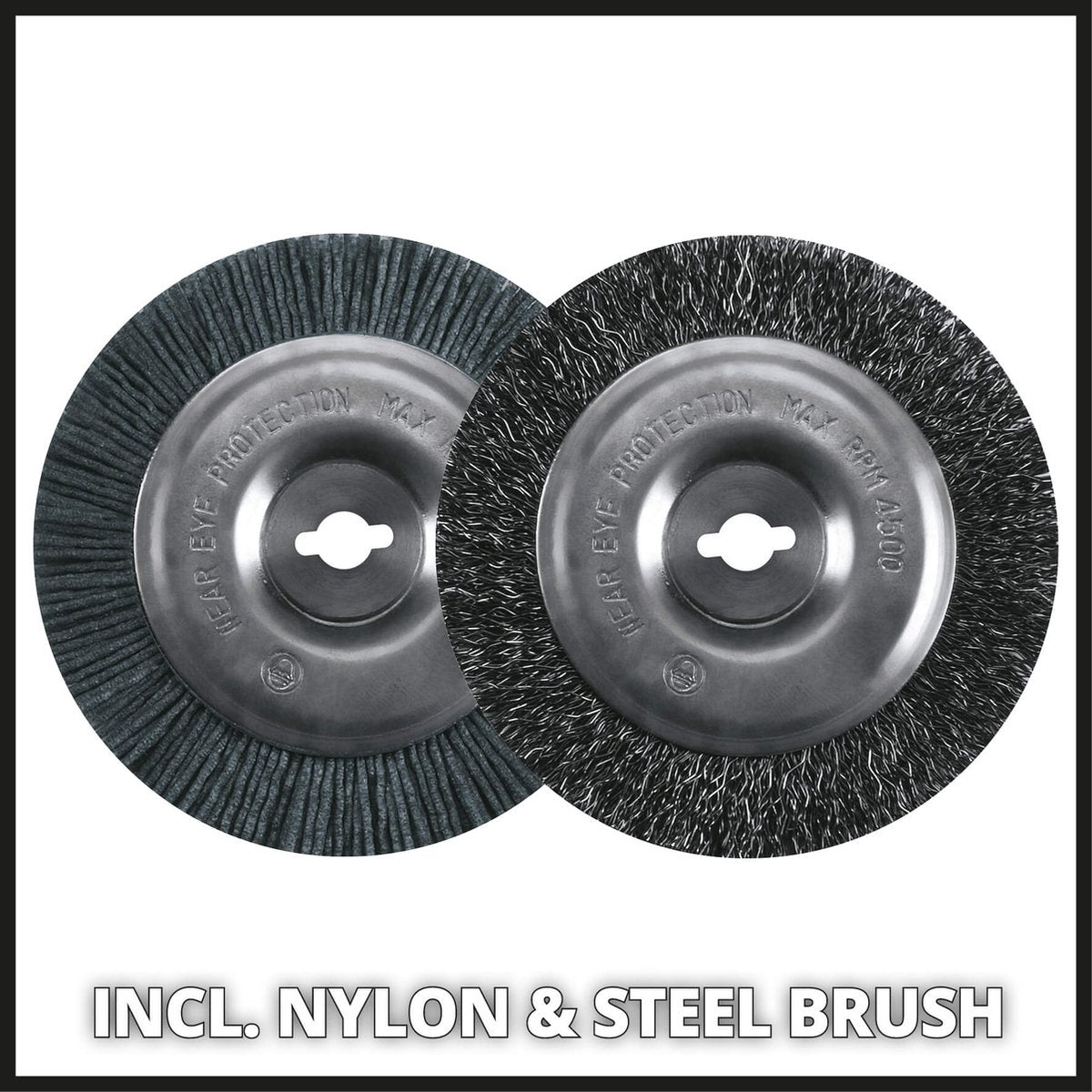 Einhell Accu Voegenreiniger GE-CC 18 Li-Solo Power X-Change (Li-Ion - 18 V - 1200 t/min - borsteldiameter 10 cm - incl. staal- en nylonborstel - zonder accu en lader)