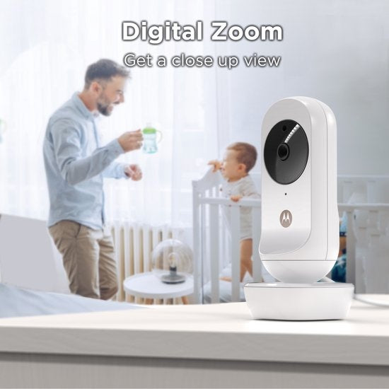 Motorola Nursery VM35-2 - Babyphone mit geteiltem 5-Zoll-Bildschirm und 2 Kameras - Nachtsicht - integriertes Mikrofon