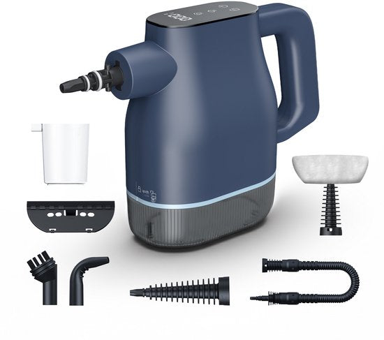 Airsteam S1 Handdampfreiniger - 1350W Leistungsstarker Dampfreiniger mit Touchscreen - 9 Zubehörteile - Fleckenreiniger für Sofa, Boden & Fenster - Kindersicherung - 400ML Wassertank