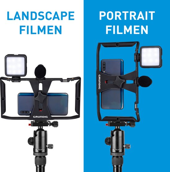 Grundig Smartphone Video Rig - Handgriff - Schwarz/Rot
