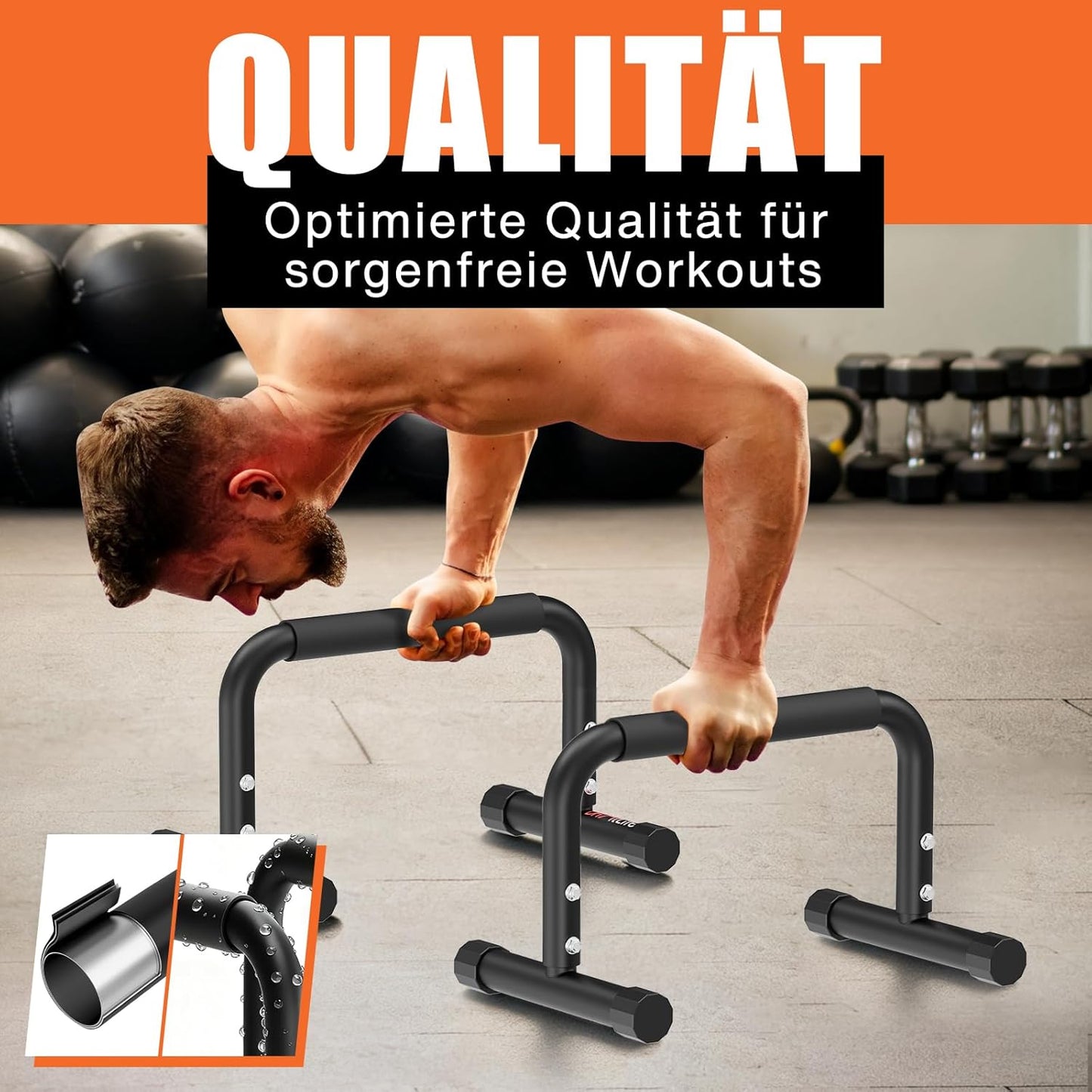 DH Ftlife Barren für Calisthenics - Verstellbar - 2 Stück - Max. 200 kg - 30-35 cm