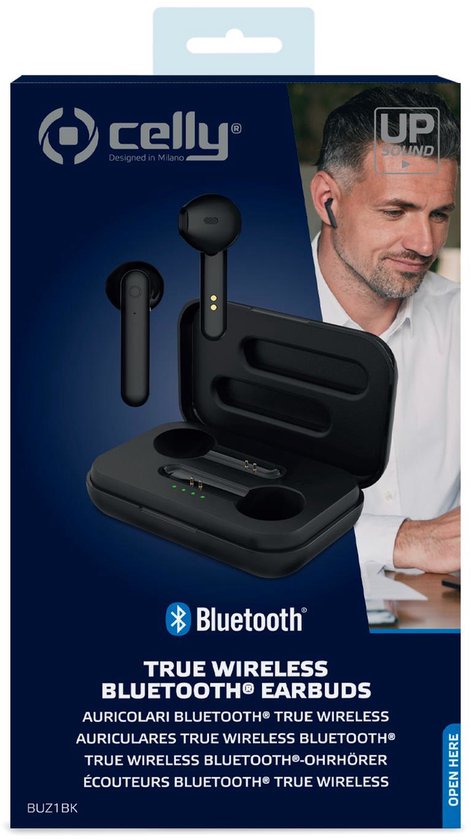 Celly Buz kabellose Ohrhörer – In-Ear-Kopfhörer – Bluetooth – Schwarz