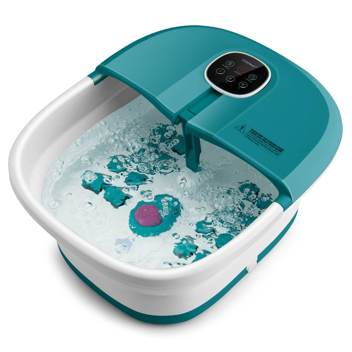 Coast Fußbad Massage -Gerät Fußmassage Spa mit externer Steuerung klappbar 33,5 x 41 x 20,5 cm türkis