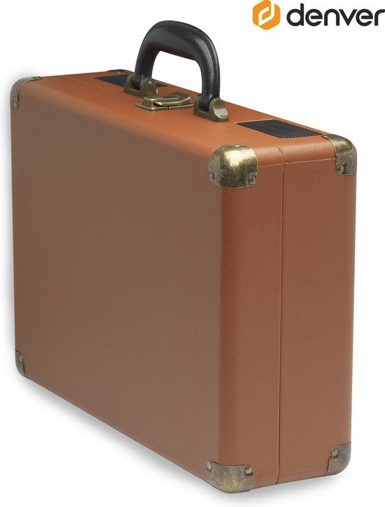 Denver - VPL120 - Plattenspieler - mit Lautsprecher - inkl. PC-Software - Autostopp - Braun